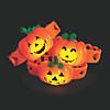 Pumpkin Light-Up Bracelets - 12 Pc. Image 1