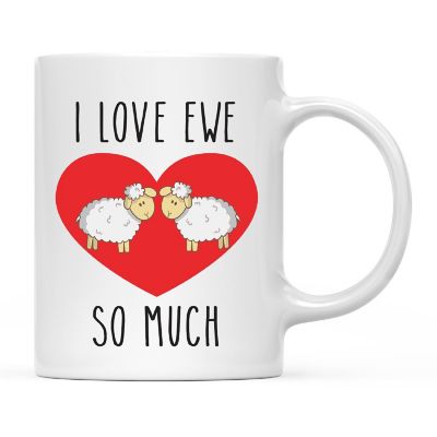 Pun Coffee Mug I Love Ewe So Much, Sheep Image 3