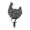 Punched Metal Chicken Garden Stake (Set Of 4) 12"L X 22"H, 12.75"L X 23"H Iron Image 2
