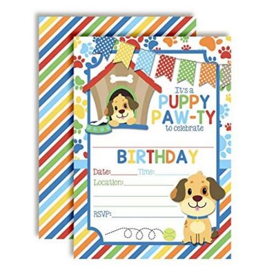 Puppy Dog Invitations 40pc. by AmandaCreation Image 1