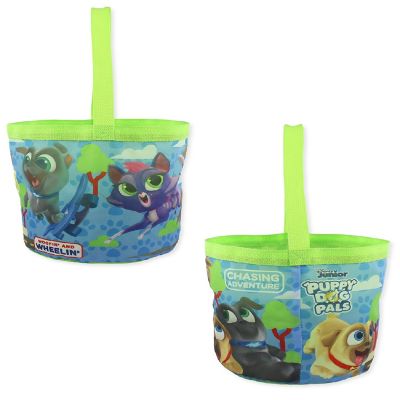 Puppy Dog Pals Kids Collapsible Nylon Gift Basket Bucket Toy Storage Tote Bag (One Size, Blue) Image 1