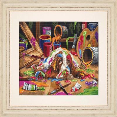 Puppy Picasso B2415L Counted Cross-Stitch Kit Image 1