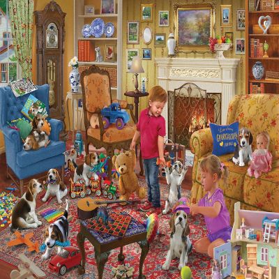 Puppy Playtime Dog Puzzle For Adults And Kids  1000 Piece Jigsaw Puzzle Image 1