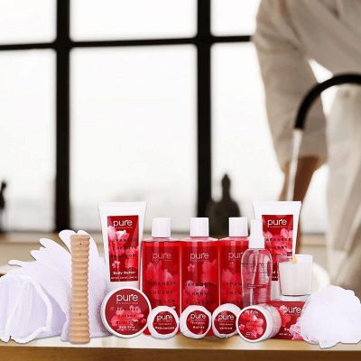 Pure Parker Cherry Spa Gift Basket Bath and Body Gift Set Image 3