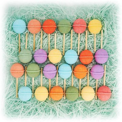 Pure Parker - Kids 24 Lollipop Bath Bombs Gift Set. Natural Bath Fizzies Moisturizing Bath Bombs to Make Bath Time Fun! Perfect Party Favors for Kids, Carnival Prizes Image 1
