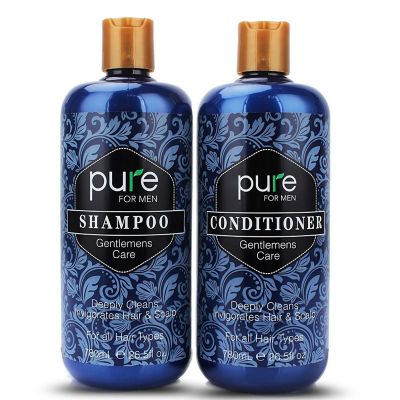 Pure Parker - Men's Shampoo and Conditioner Set. Deep Cleansing, Itchy Scalp Care, Strengthen and Invigorate Hair & Scalp. Paraben & Sulfate Free Image 1