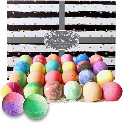 Purelis 24 Bath Bombs Gift Set, Natural Image 1