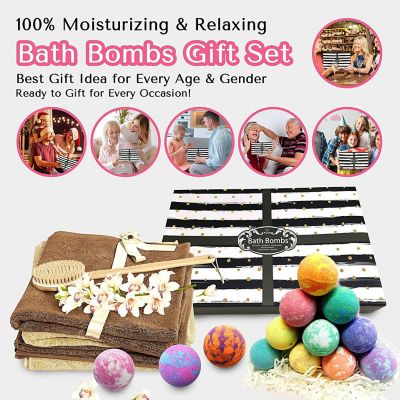 Purelis 40 Bath Bombs Gift Set. Natural, Moisturizing. Each Individually Wrapped Image 2