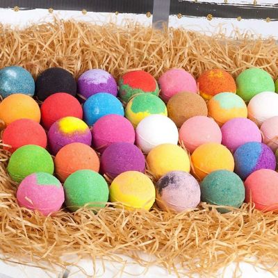 Purelis 40 Bath Bombs Gift Set. Natural, Moisturizing. Each Individually Wrapped Image 3