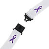 Purple Awareness Ribbon Badge Holder Breakaway Lanyards - 12 Pc. Image 3