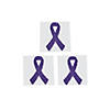 Purple Awareness Ribbon Tattoo Stickers - 12 Pc. Image 1