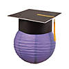 Purple Hanging Paper Lantern with Graduation Cap Decorating Kit - 12 Pc. Image 1