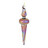 Purple Irredescent Drop Ornament (Set Of 12) 6"H Glass Image 3