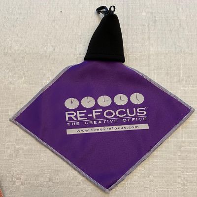 Purple Microfiber Cleaning Cloth Key Chain Image 1