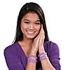 Purple Ribbon Awareness Sayings Rubber Bracelets - 24 Pc. Image 1