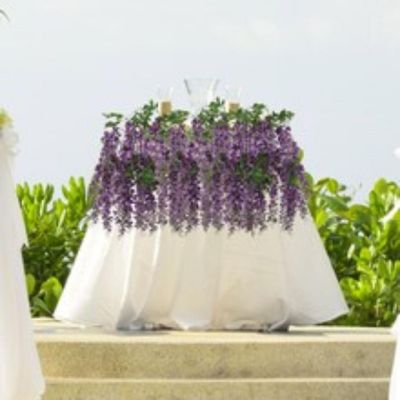 Purple Silk Wisteria Spray Image 3