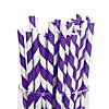 Purple Striped Paper Straws - 24 Pc. Image 1