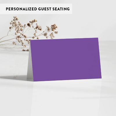 Purple Table Tent Place Cards 20-Pack Image 2
