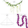 Purple Wisteria Floral Garland Hanging Decoration Kit - Makes 1 Image 1