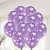 Purple with White Stars 11" Latex Balloons &#8211; 24 Pc. Image 2