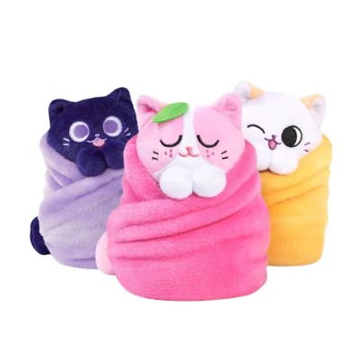 Purritos 7 Inch Plush Cat in Blanket  Strawberry Image 1