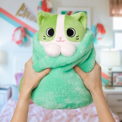 Purritos XL 12 Inch Plush Cat In Blanket  Matcha Image 2