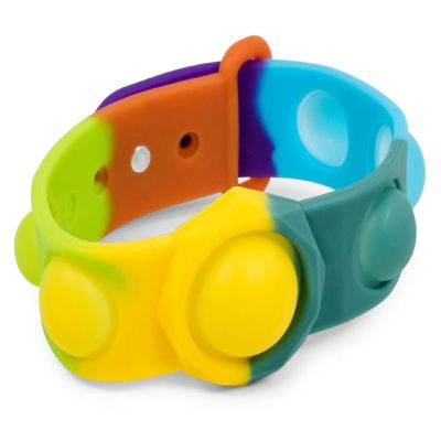 Push Pop Fidget Toy 6-Button Bracelet  Rainbow Image 1