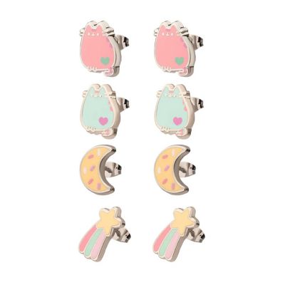 Pusheen Space 4-Piece Enamel Stud Earring Set Image 3