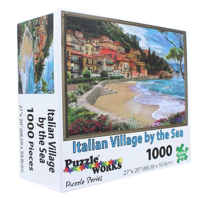 PuzzleWorks 1000 Piece Jigsaw Puzzle  Italian Village By The Sea Image 2