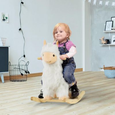 Qaba Kids Rocking Horse Llama 18-36mos Image 1