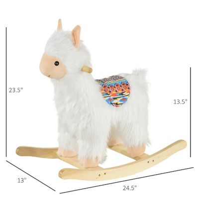 Qaba Kids Rocking Horse Llama 18-36mos Image 2