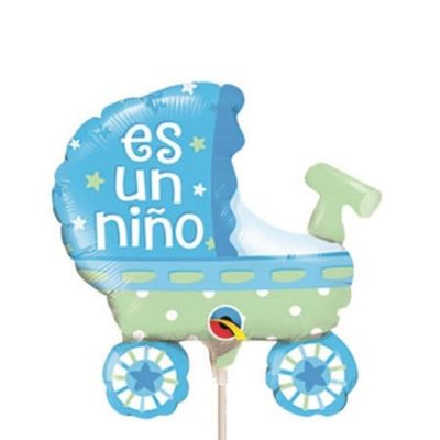 Qualatex - 14" - Blue - Baby Stroller Foil Balloons Image 1