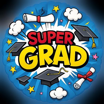 Qualatex - 18" - Multicolor - Super GRAD Foil Balloon Image 2