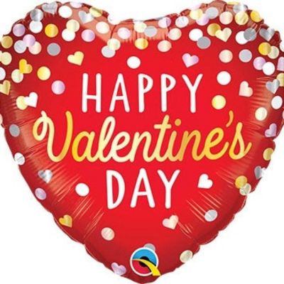 Qualatex - 18" - Multicolour - Heart Shaped Foil Balloon Image 1