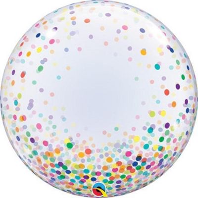 Qualatex - 24" - Colorful Confetti Dots Balloon Image 1