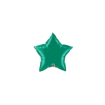 Qualatex - 4" - Emerald Green Star Foil Balloons Image 1