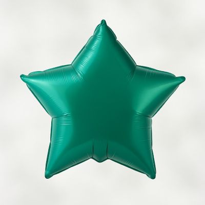 Qualatex - 4" - Emerald Green Star Foil Balloons Image 1