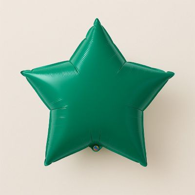 Qualatex - 4" - Emerald Green Star Foil Balloons Image 2