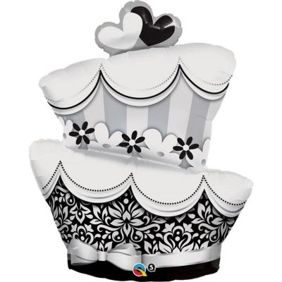 Qualatex - 44" - White - Wedding Cake Foil Balloon Image 1