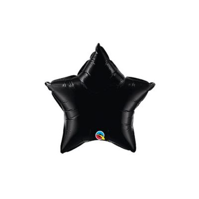 Qualatex - 9" - Black Star shaped Foil Balloons Image 1