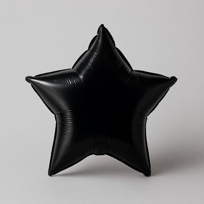 Qualatex - 9" - Black Star shaped Foil Balloons Image 1