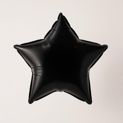 Qualatex - 9" - Black Star shaped Foil Balloons Image 2
