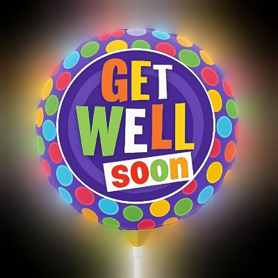 Qualatex - 9" - Multicolor - Get Well Soon Foil Balloons Image 1