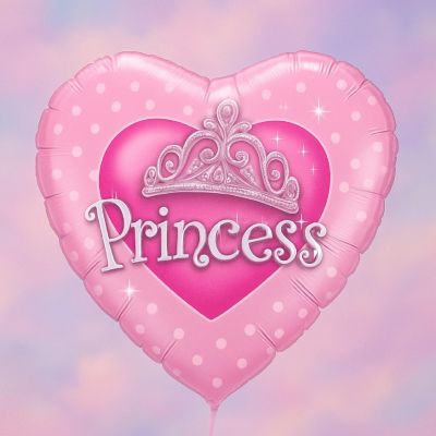 Qualatex - 9" - Pink Princess Foil Balloons Image 2