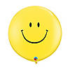 Qualatex Smile Face 36" Latex Balloons - 2 Pc. Image 1