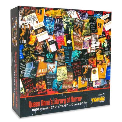Queen Anne's Library of Horror Books 1000-Piece Jigsaw Puzzle  Toynk Exclusive Image 1