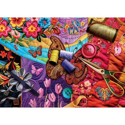 Quilted - Patchwork Gardens 1000 Piece Puzzle Image 2