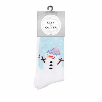 Quotes by Izzy and Oliver Christmas Cotton Snowman Socks 1 Pair 6009523 Image 1