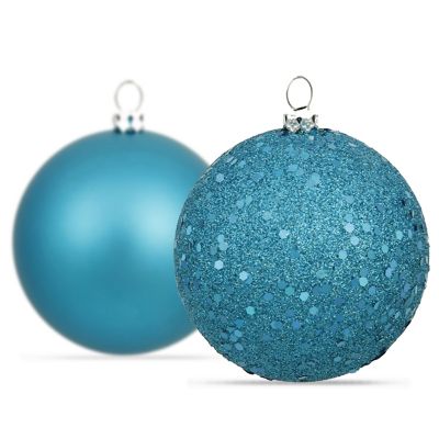 R N' D Toys Purple And Blue Christmas Ornament Balls 100 Pieces Image 3