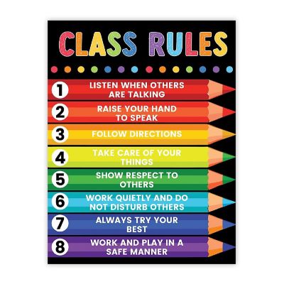 Rainbow 8 Classroom Rules 8.5x11in 1Pk Image 1